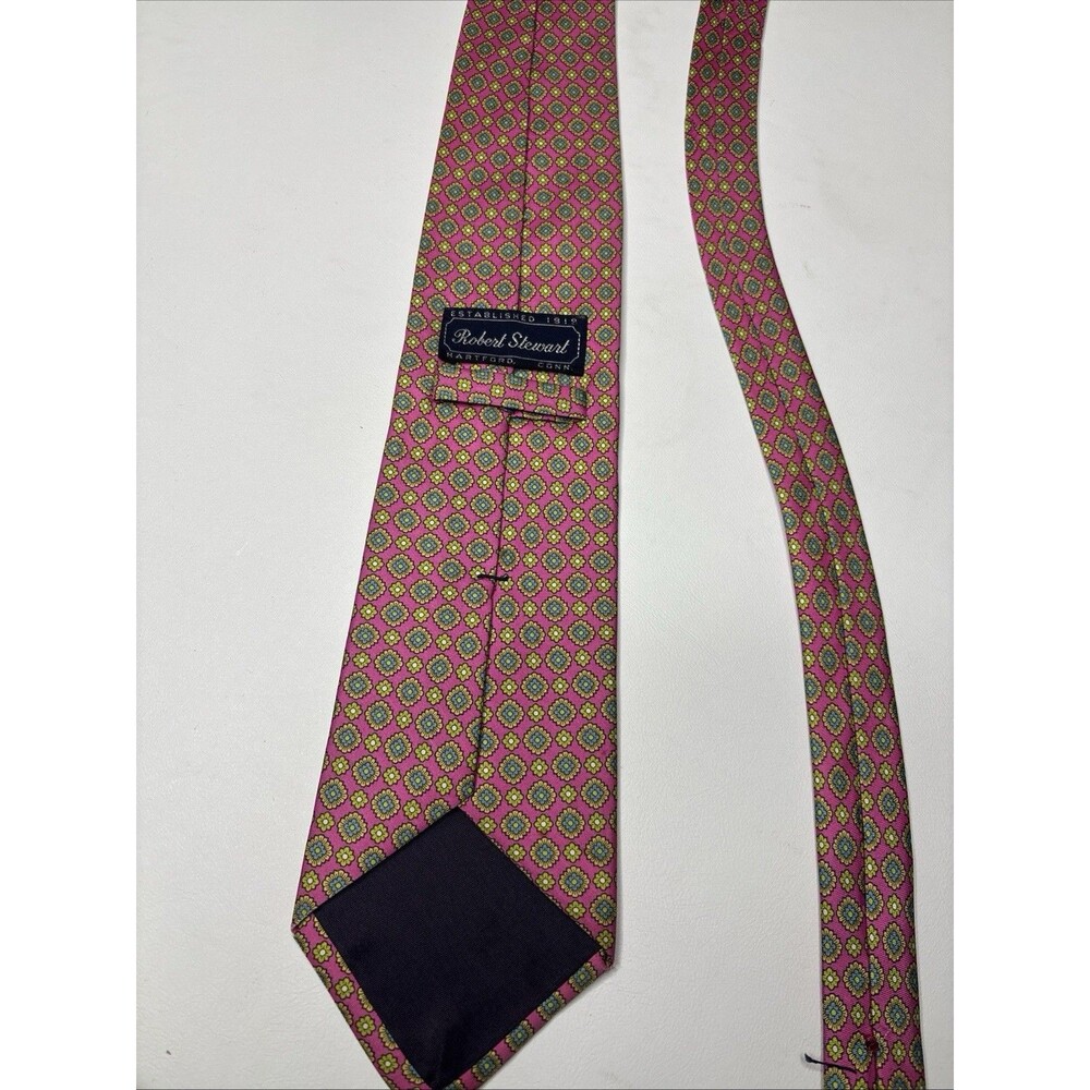 Vintage Robert Stewart 100% Silk Men’s Neck Tie Made In Italy